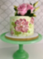 Pastel floral birthday cake