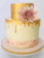 bridal-shower-cake-metallic-gold-pink