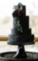 Charcoal 4-tiered wedding cake