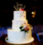 Blush pink watercolor wedding cake