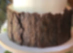 Fondant pine bark accents