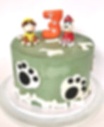Paw patrol soft green birthday cake