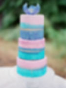 Pastel watercolor wedding cake